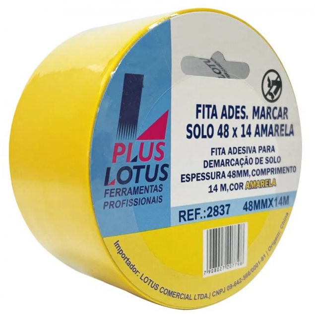 FITA ADESIVA MARCAR SOLO AMARELA PLUS LOTUS 2837 48mm - 14m