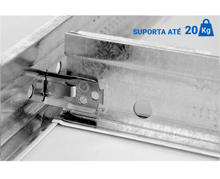 LONGARINA PERFIL T PARA FORRO REMOVIVEL BR24 24x3750x33mm  BRANCO