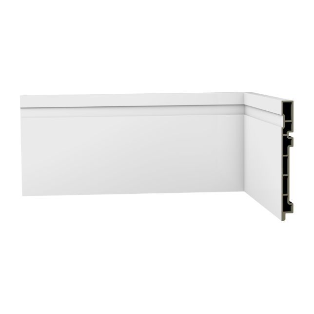 RODAPE FRISADO ECOVALE R7 BRANCO 15x1,8cm - 2.4m