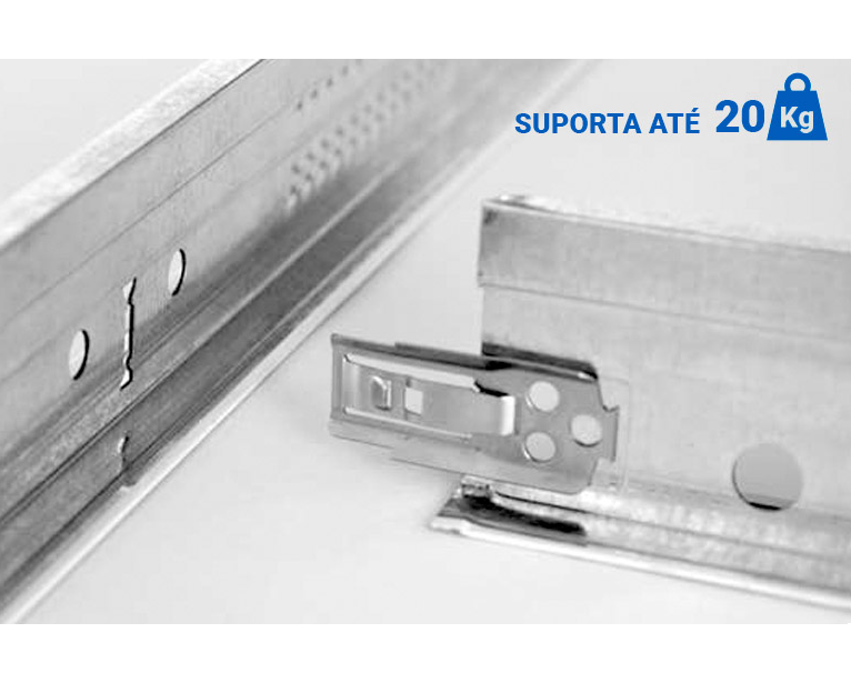 TRAVESSA PERFIL T PARA FORRO REMOVIVEL BR24 24x625x20mm PRETO