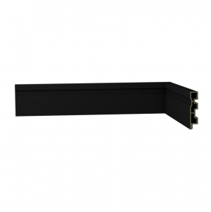 RODAPE FRISADO ECOVALE R9 PRETO 7x1,5cm - 2.4m