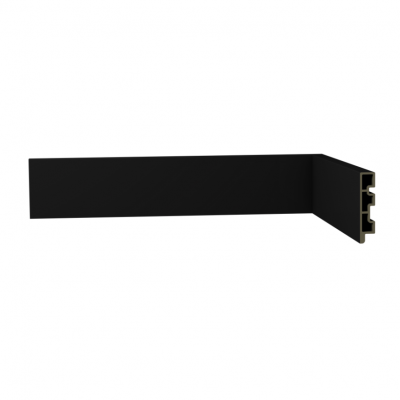RODAPE LISO ECOVALE R2 PRETO 7x1,5cm - 2.4m